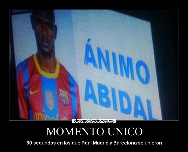 MOMENTO UNICO - 30 segundos en los que Real Madrid y Barcelona se unieron
