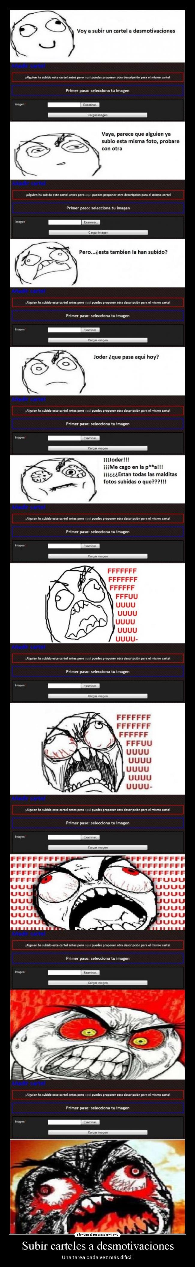 Subir carteles a desmotivaciones - Una tarea cada vez más difícil.
