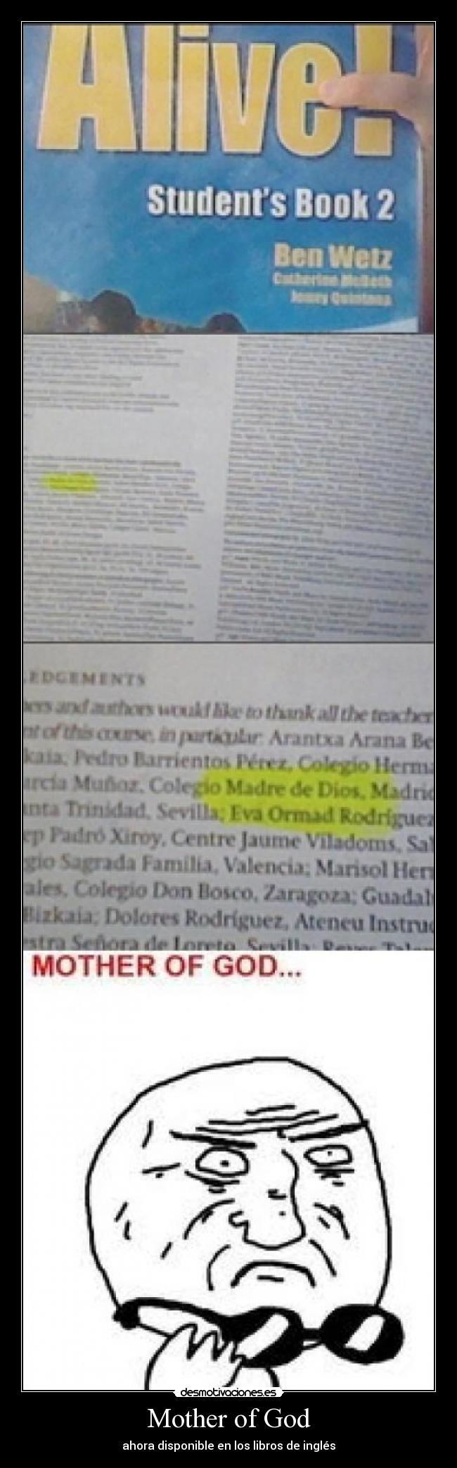 Mother of God - ahora disponible en los libros de inglés