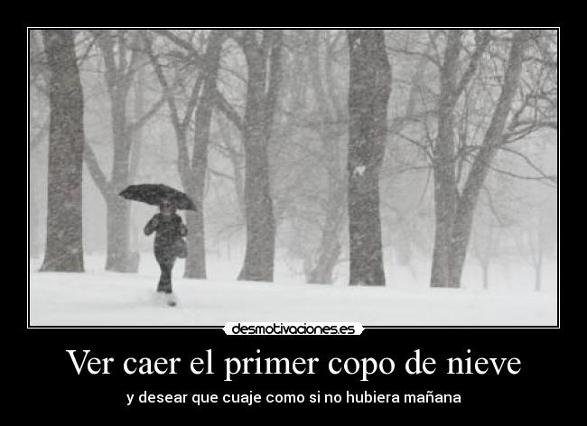 Ver caer el primer copo de nieve - 