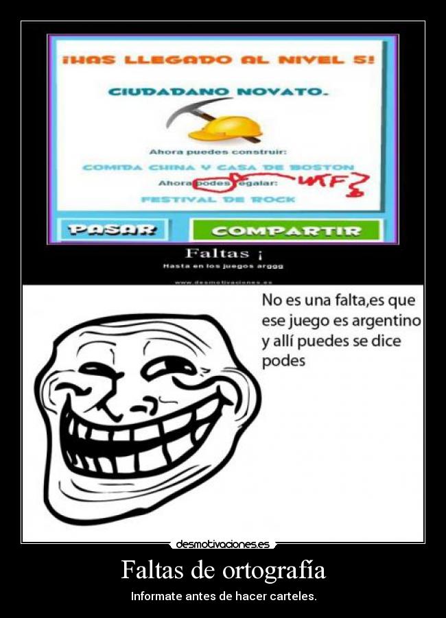 Faltas de ortografía -