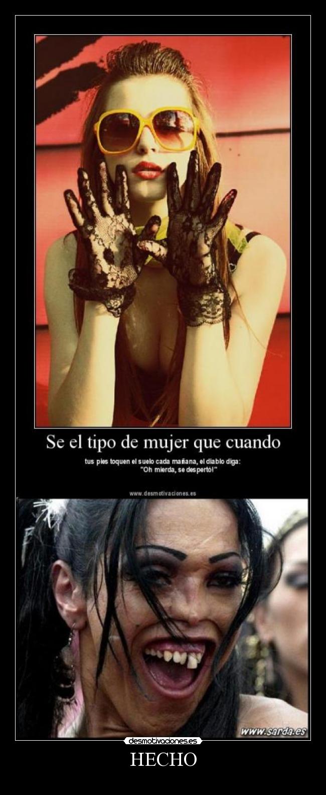 carteles tipo mujer que cuando desmotivaciones