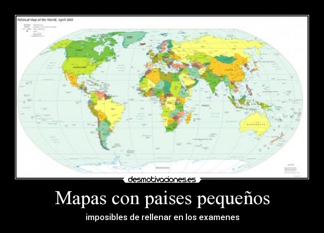 Mapas con paises pequeños - imposibles de rellenar en los examenes