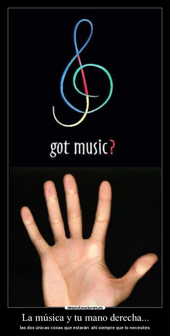 La música y tu mano derecha... -