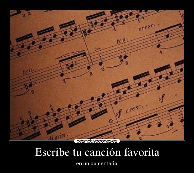 Escribe tu canción favorita -