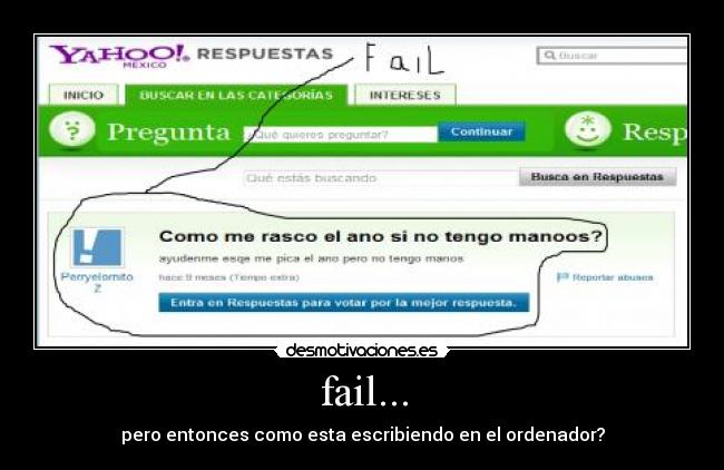 fail... - pero entonces como esta escribiendo en el ordenador?