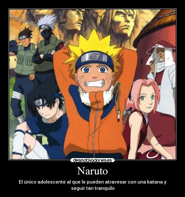 Naruto - El único adolescente al que le pueden atravesar con una katana y seguir tan tranquilo