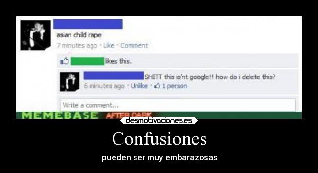 Confusiones - pueden ser muy embarazosas