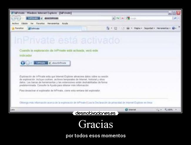 Gracias - por todos esos momentos