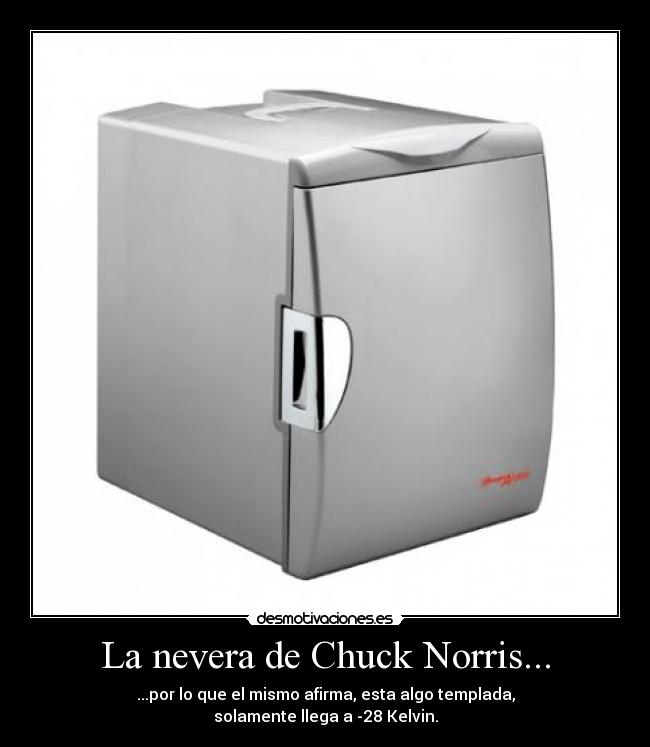 La nevera de Chuck Norris... -