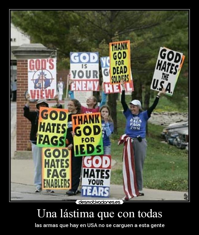 Una lástima que con todas - las armas que hay en USA no se carguen a esta gente