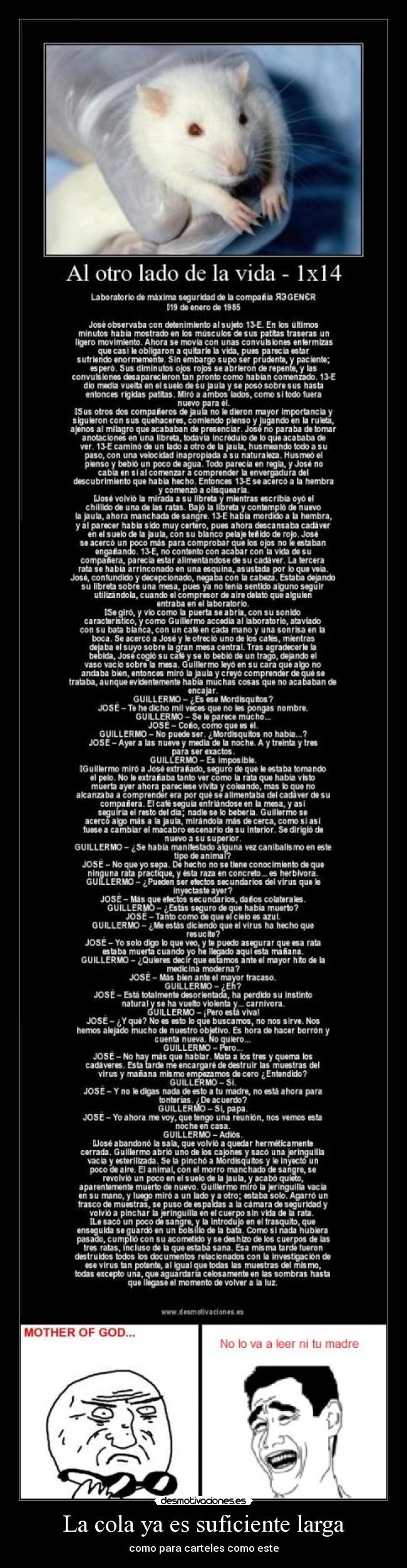 La cola ya es suficiente larga - como para carteles como este