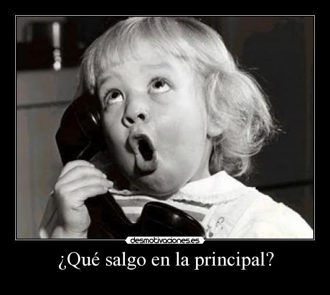 ¿Qué salgo en la principal? - 