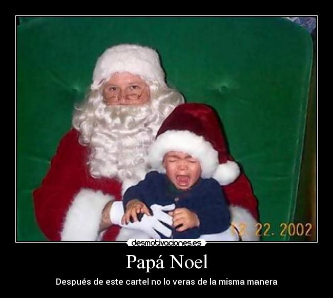 carteles papa noel desmotivaciones