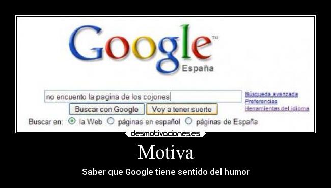 Motiva - Saber que Google tiene sentido del humor