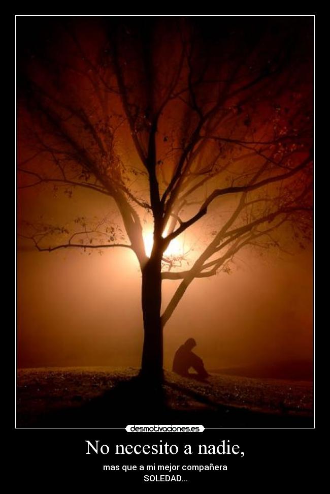 No necesito a nadie, -