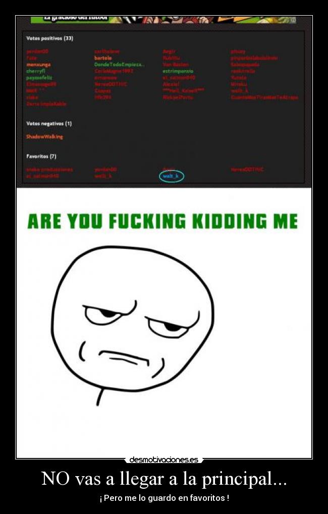 NO vas a llegar a la principal... - ¡ Pero me lo guardo en favoritos !