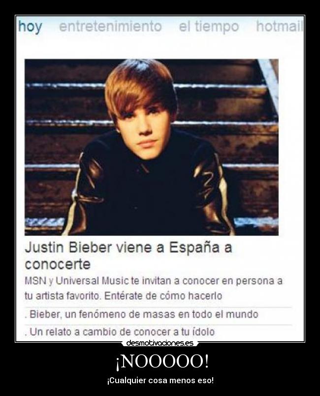 carteles antibieber desmotivaciones