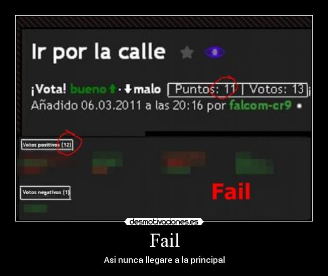 Fail - Asi nunca llegare a la principal