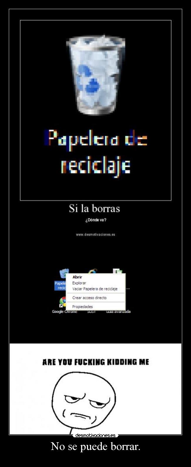 No se puede borrar. -