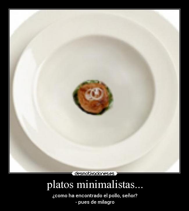 platos minimalistas... -
