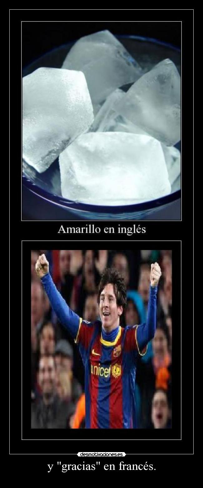 y gracias en francés. - 