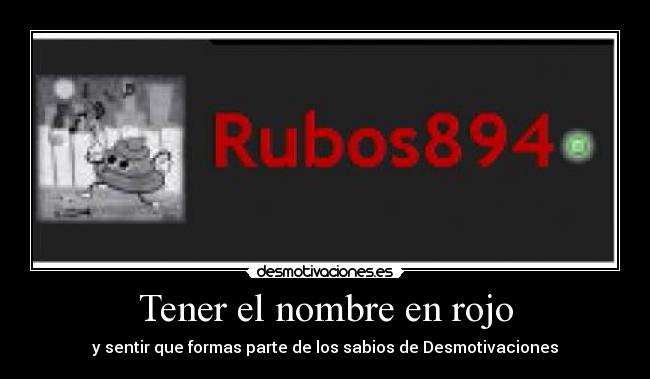 Tener el nombre en rojo -