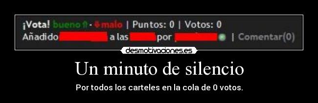 Un minuto de silencio -