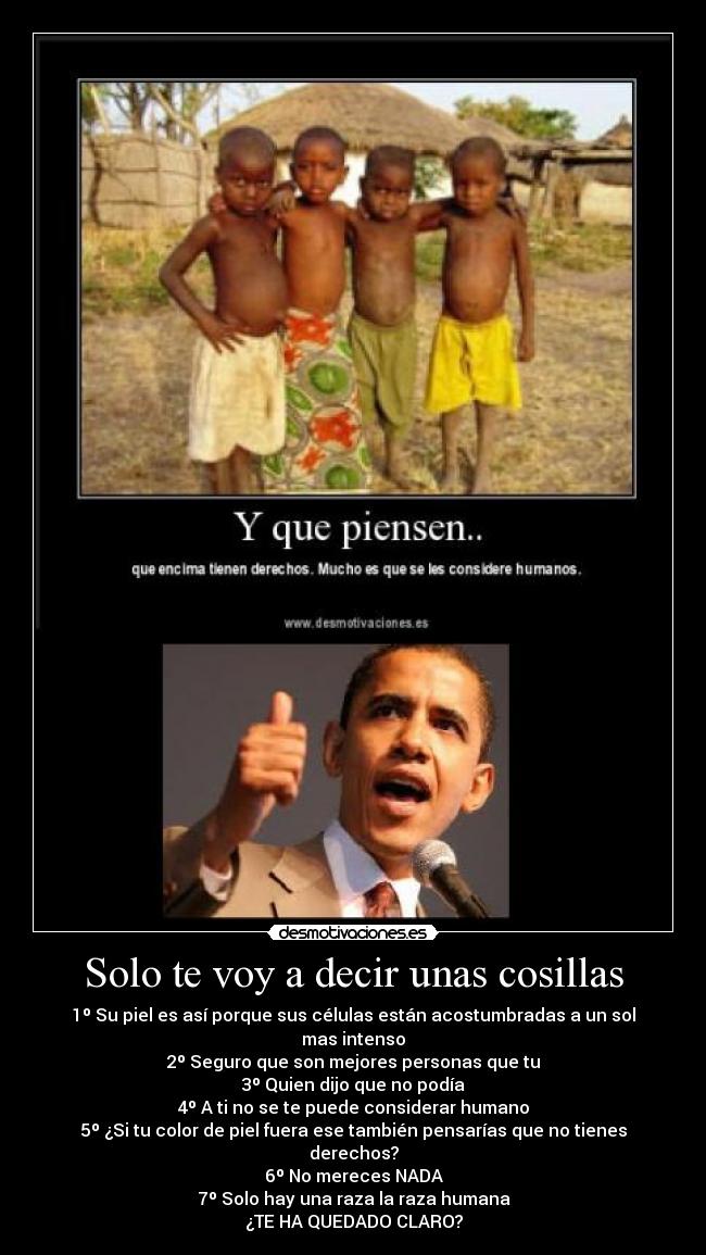 Solo te voy a decir unas cosillas -