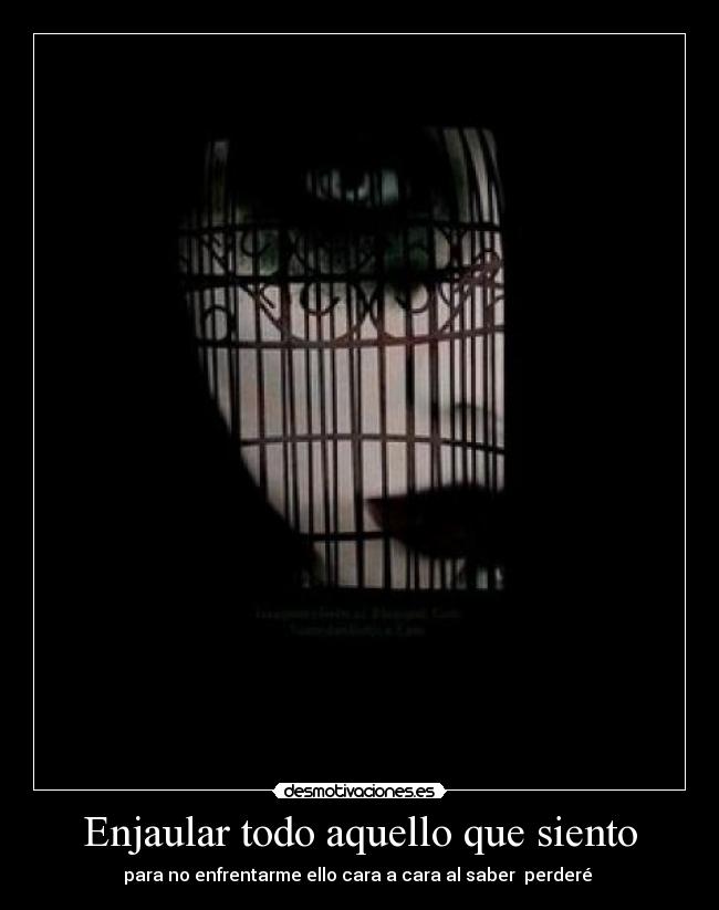 Enjaular todo aquello que siento - 