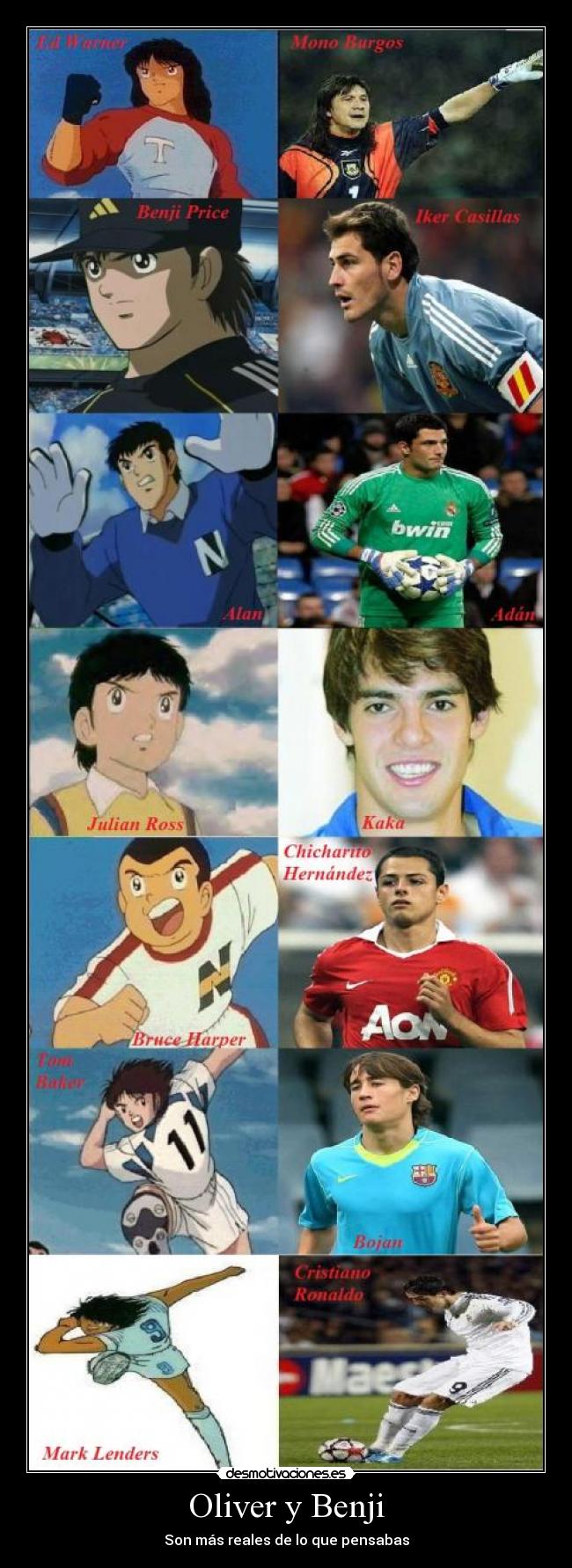 carteles oliver benji parecidos razonables desmotivaciones