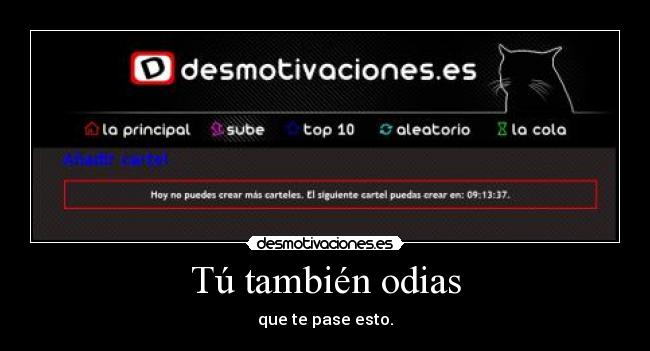 Tú también odias - 