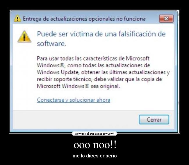 ooo noo!! - me lo dices enserio