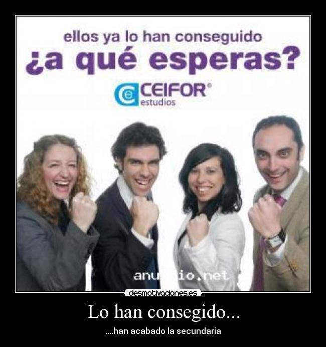 Lo han consegido... - ....han acabado la secundaria