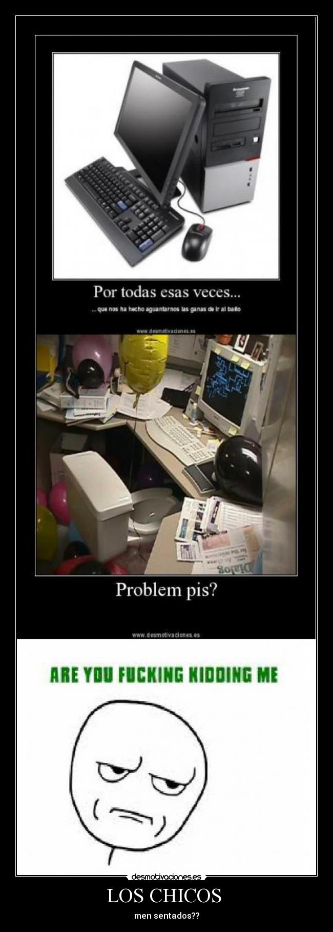 LOS CHICOS - men sentados??