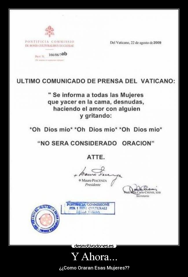 Y Ahora... - ¿¿Como Oraran Esas Mujeres??