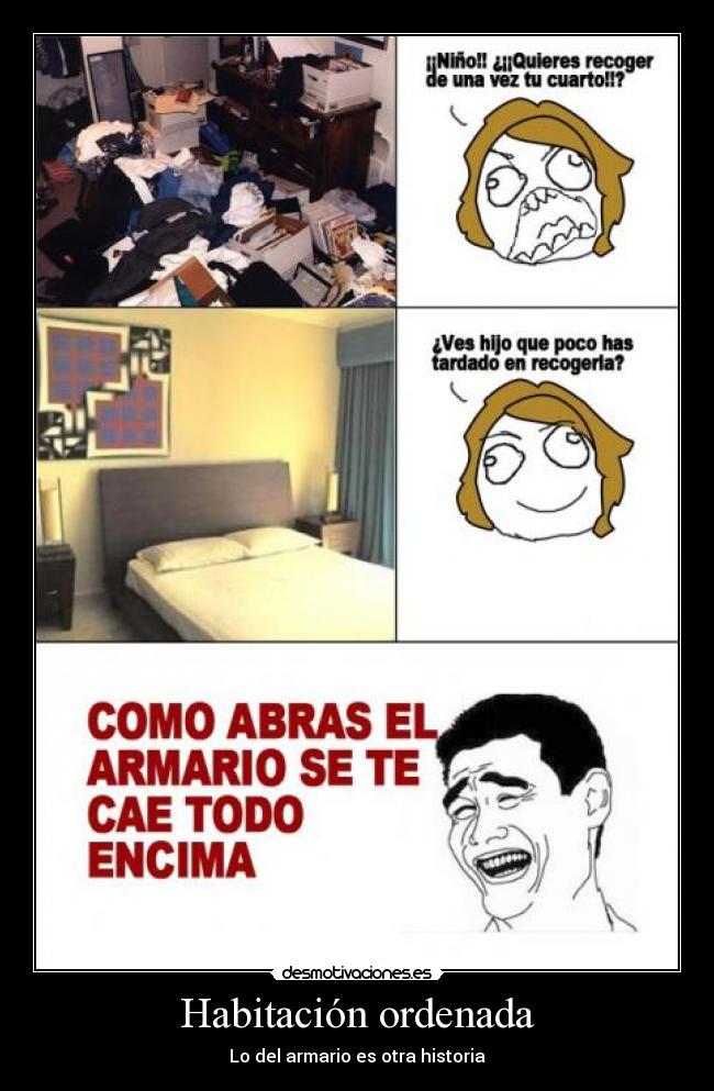 Habitación ordenada - Lo del armario es otra historia