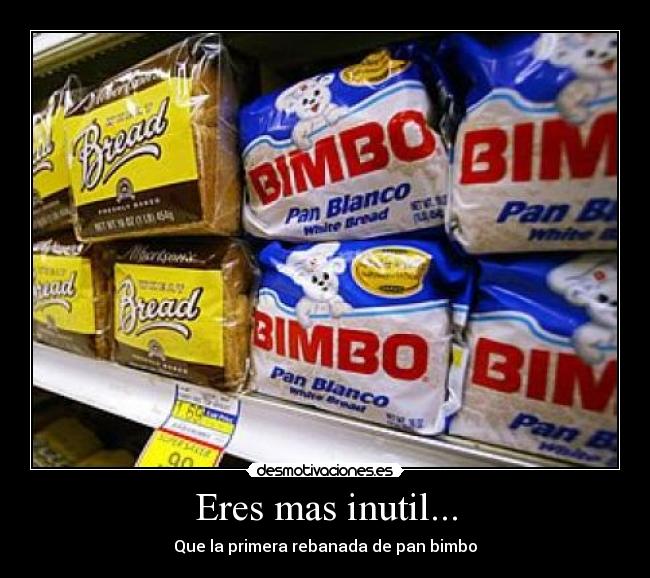 Eres mas inutil... -