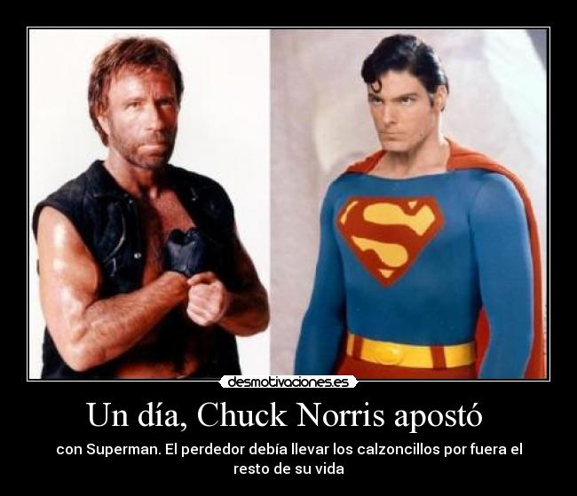 Un día, Chuck Norris apostó  - 
