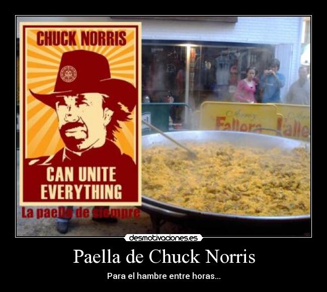 Paella de Chuck Norris -