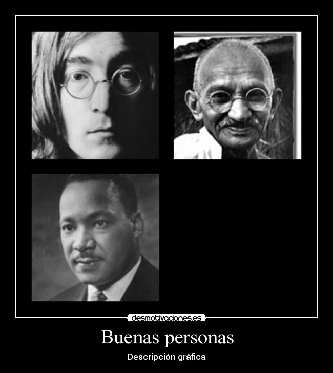Buenas personas - Descripción gráfica