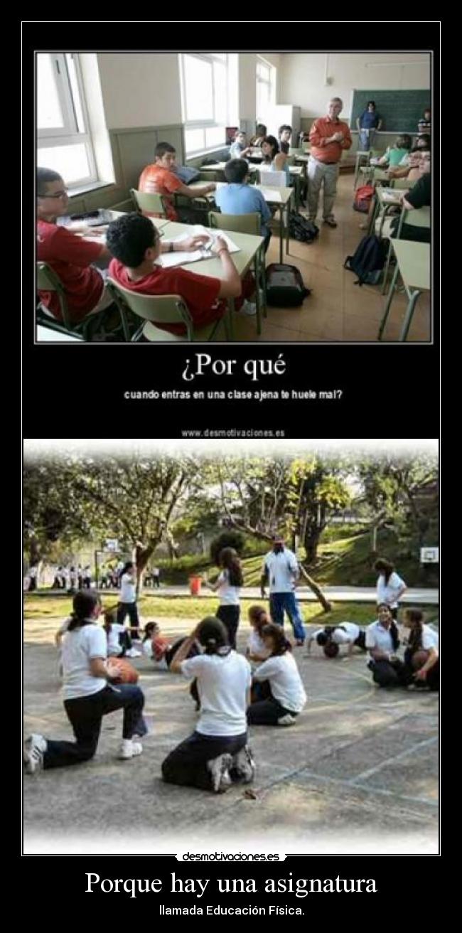Porque hay una asignatura -