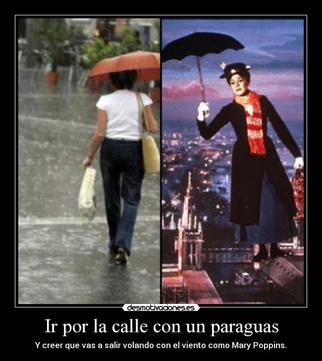 Ir por la calle con un paraguas - 