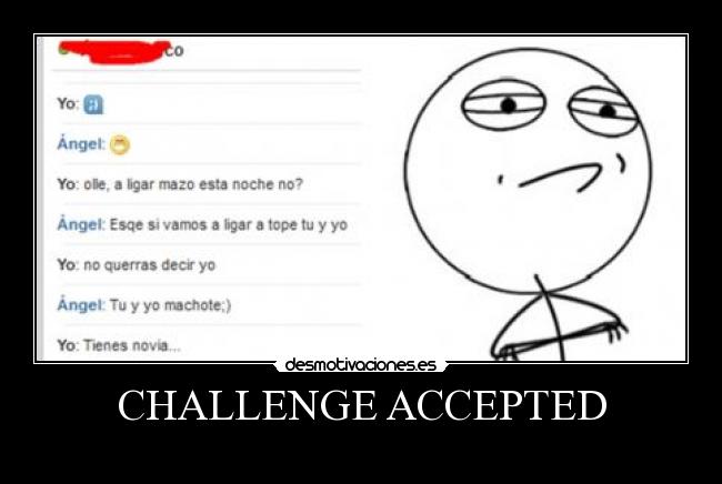 CHALLENGE ACCEPTED - 