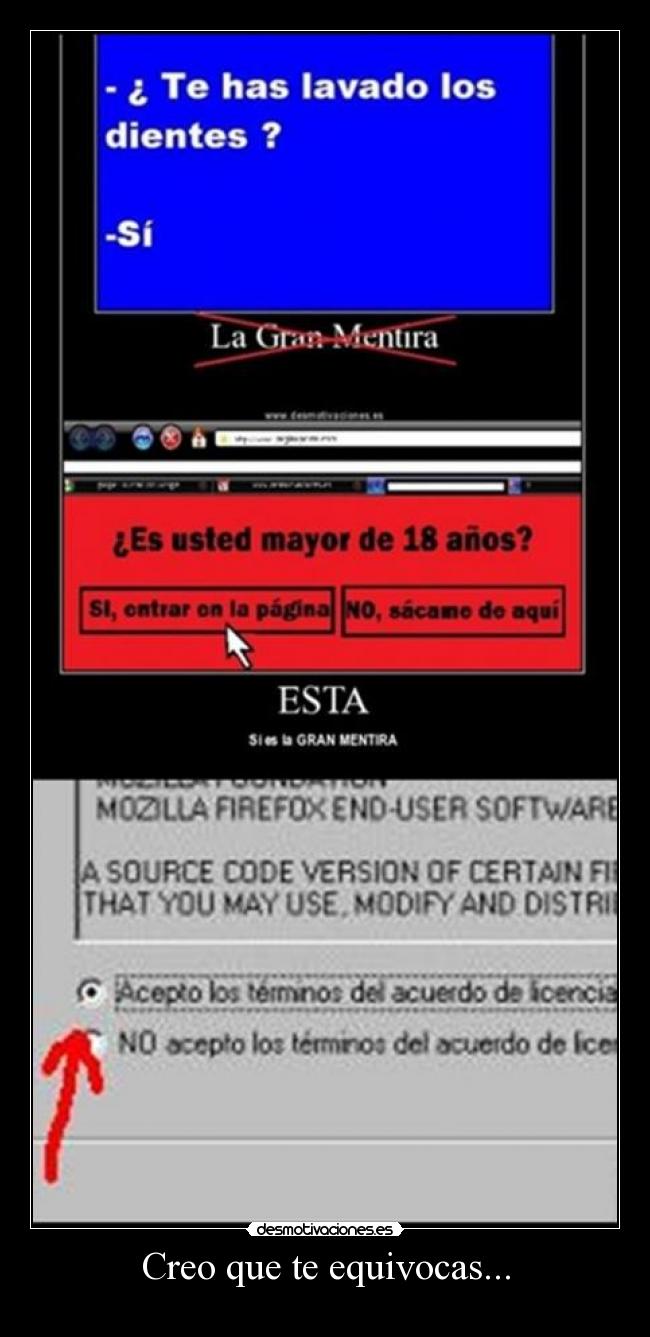 carteles mentira terminos uso mayor desmotivaciones