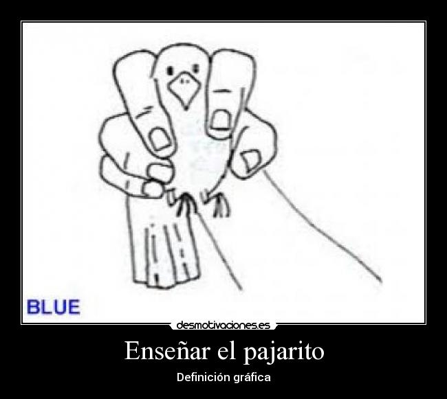 Enseñar el pajarito -