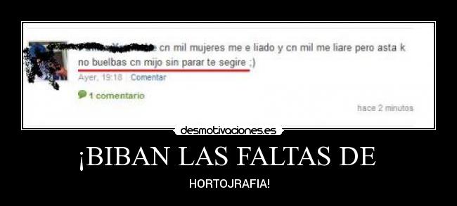 ¡BIBAN LAS FALTAS DE - HORTOJRAFIA!