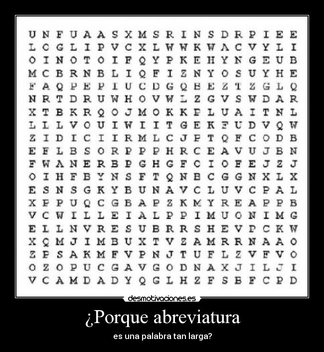 ¿Porque abreviatura -