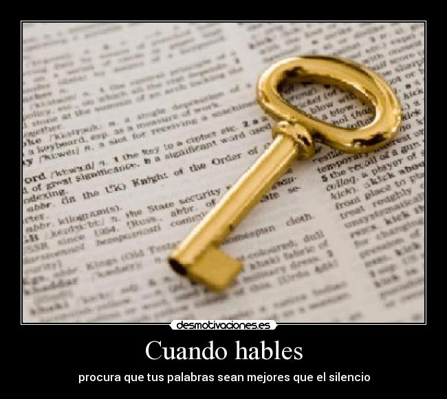 Cuando hables -
