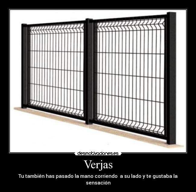 Verjas - Tu también has pasado la mano corriendo  a su lado y te gustaba la sensación